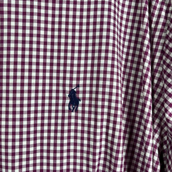 Ralph Lauren Performance Shirt Mens 2XLT Purple Checkered Button Down Preppy - Picture 3 of 10